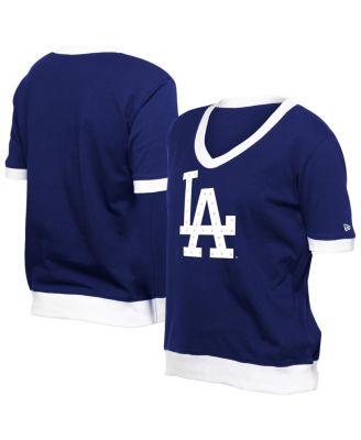 New Era - Women's Royal Los Angeles Dodgers Game Day Rhinestone V-Neck T-Shirt