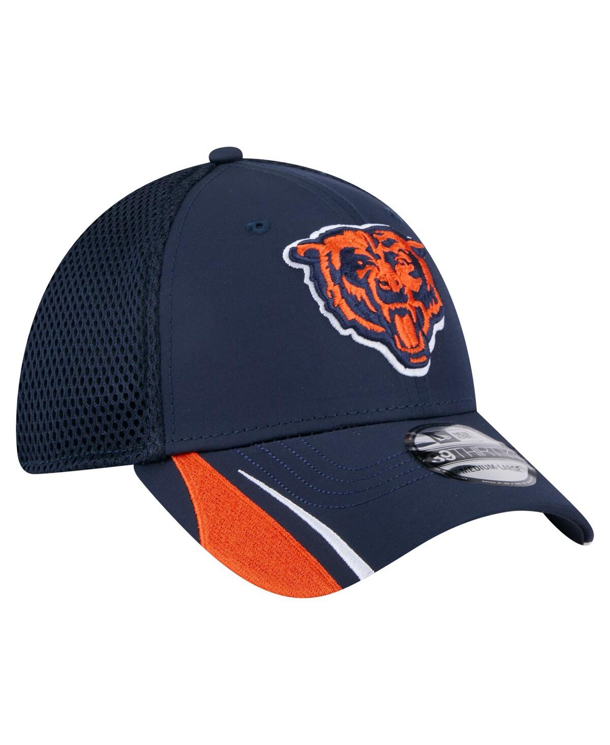 NEW ERA MEN'S NAVY CHICAGO BEARS GAME DAY LINEAR 39THIRTY FLEX HAT