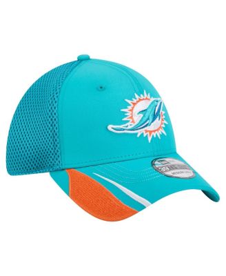 Men's Aqua Miami Dolphins Game Day Linear 39THIRTY Flex Hat
