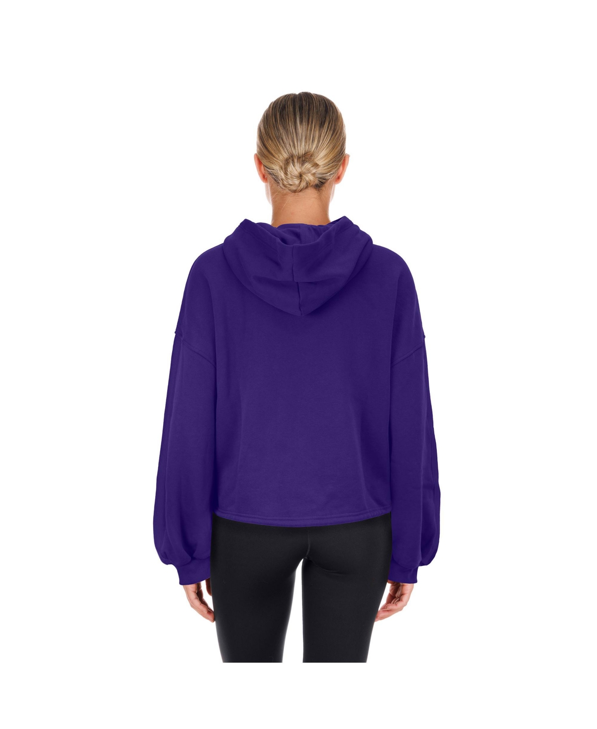 NEW ERA WOMEN'S PURPLE UTAH JAZZ 2024/25 CITY EDITION CROPPED PULLOVER HOODIE 