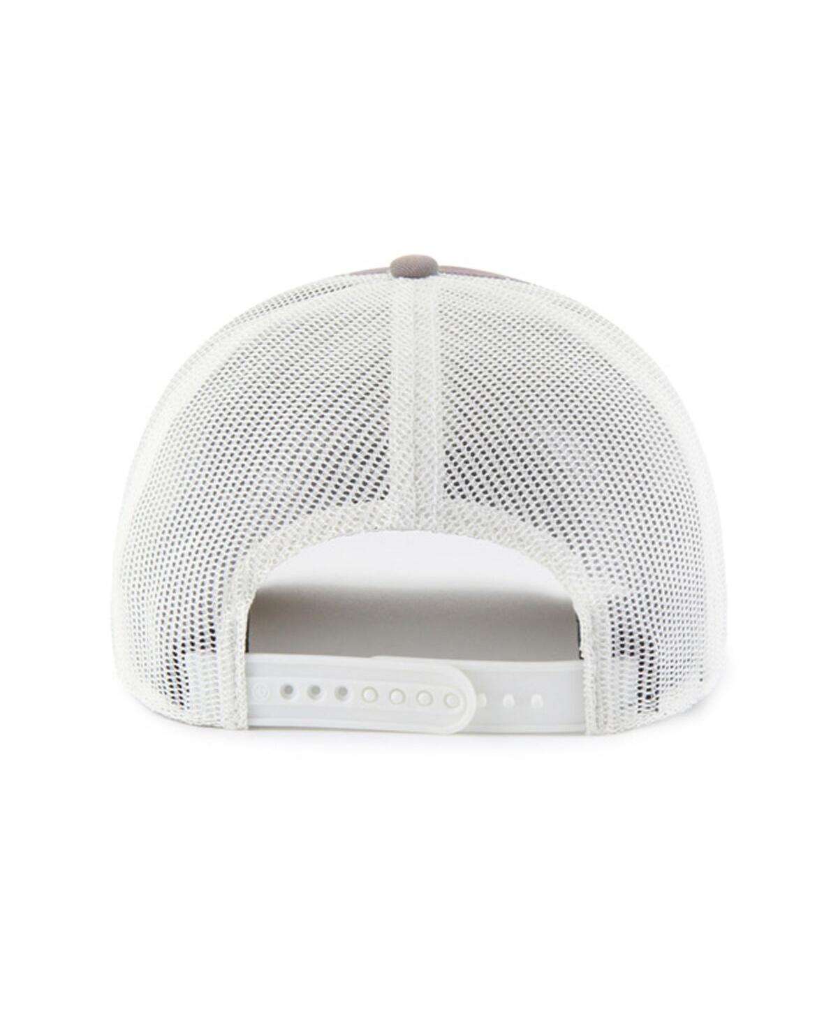47 Brand Men's Gray/white Tampa Bay Rays Tide Sweep Rope Trucker Adjustable Hat In Gray,white