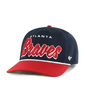 Men's Navy Atlanta Braves Drop Shadow Rope Hitch Adjustable Hat