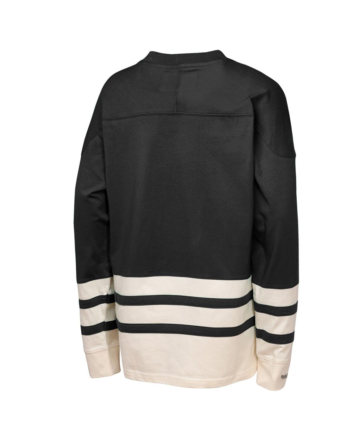 Mitchell & Ness Girls Black Vegas Golden Knights Chainstitch Heavyweight Long Sleeve Top In Black