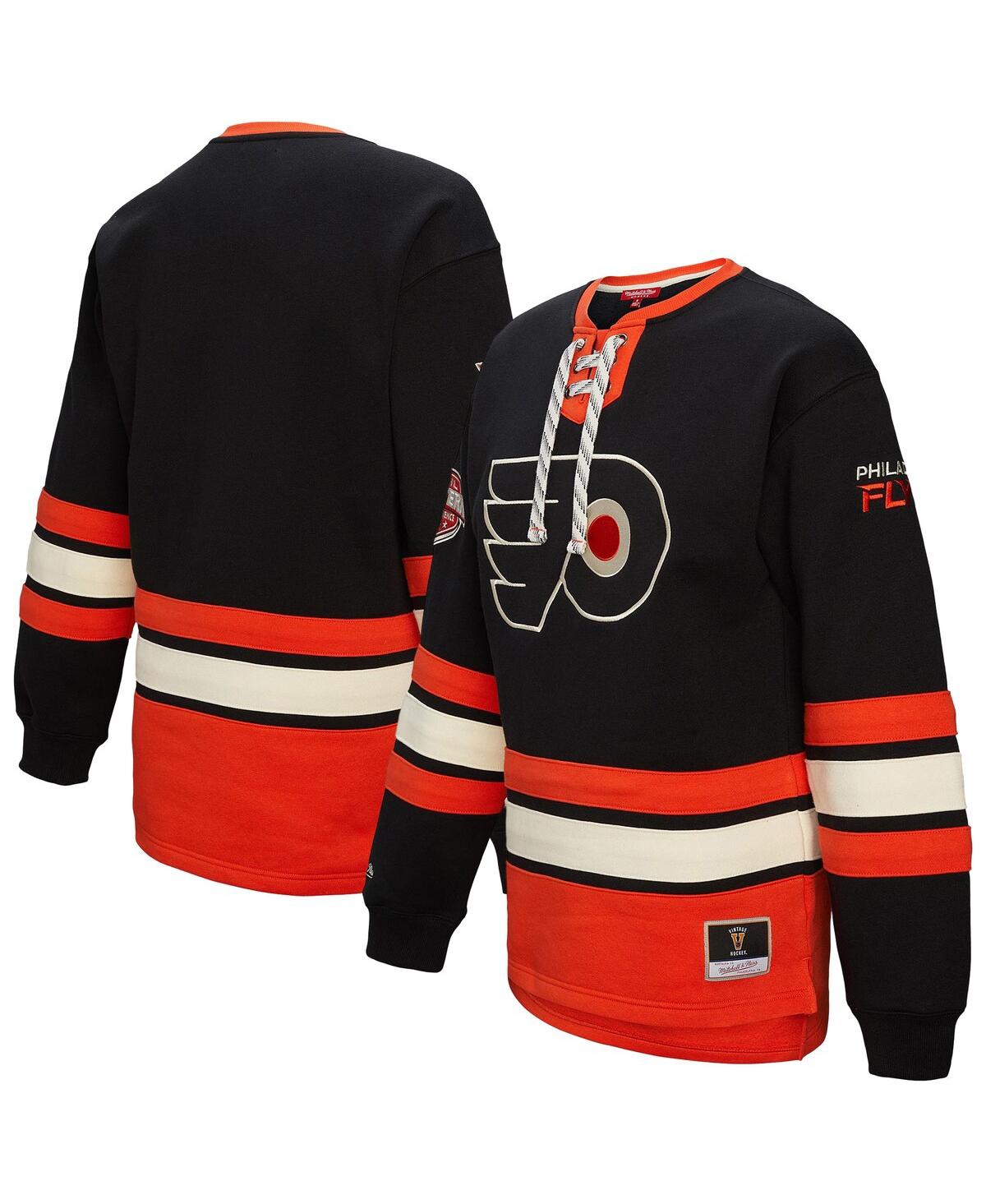 Women's Black Philadelphia Flyers Heritage Lace-Up Pullover Sweatshirt - Black