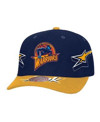 Mitchell & Ness - Men's&nbsp; Navy/Gold Golden State Warriors AS2K Stars Pro crown Adjustable Hat