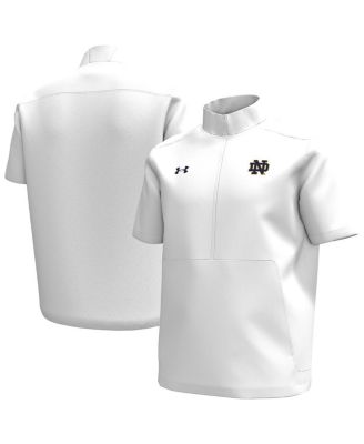 Under Armour - Men's White Notre Dame Fighting Irish Motivate Quarter-Zip Short Sleeve Sweatshirt