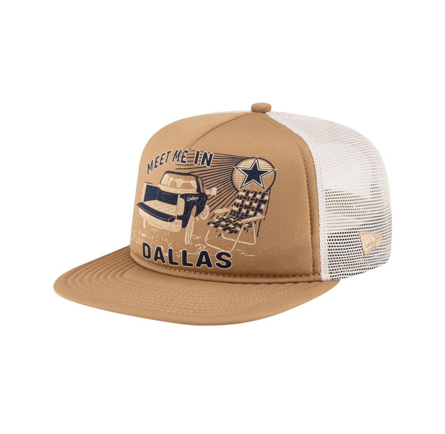 Men's Stone Dallas Cowboys Meet Me 9FIFTY Snapback Hat