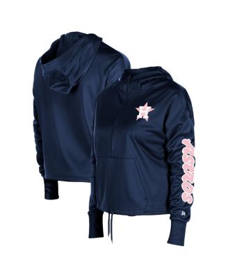 New Era - Women's  Navy Houston Astros Half-Zip Hoodie
