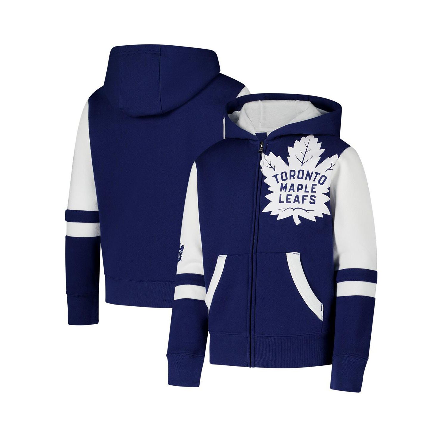 Big Boys and Girls Blue Toronto Maple Leaf's Face Off Full-Zip Hoodie