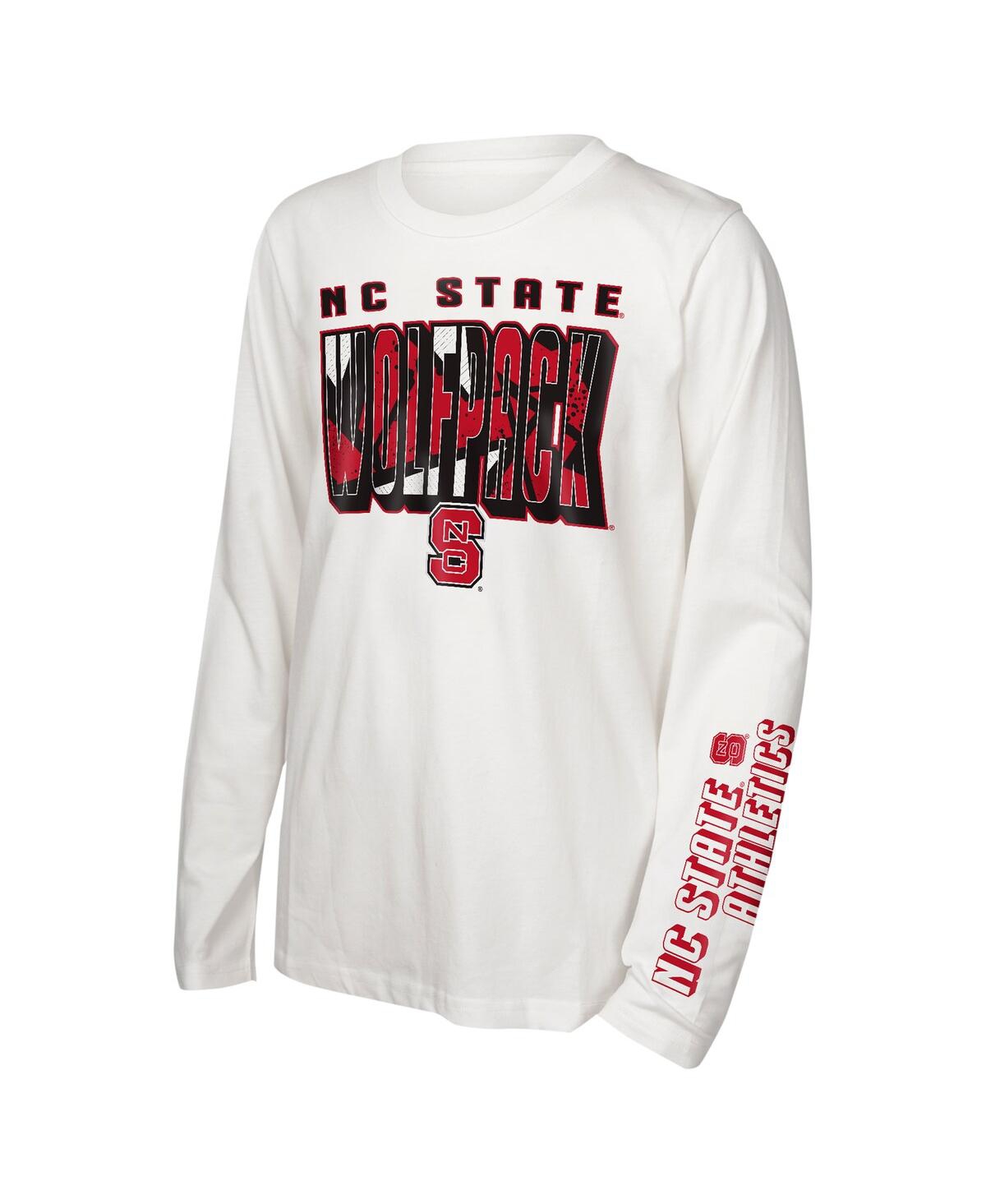 Outerstuff Big Boys And Girls Nc State Wolfpack In The Mix T-shirt Combo Set In Red