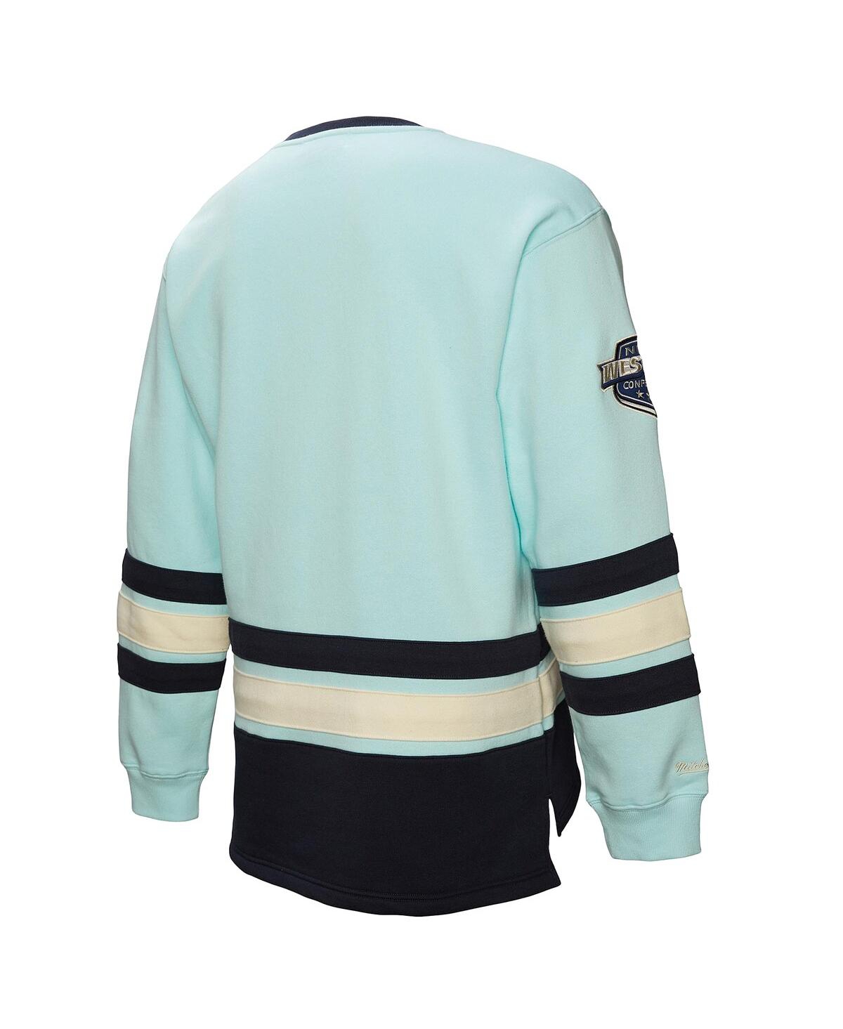 Mitchell & Ness Light Blue Seattle Kraken Heritage Lace-up Pullover Sweatshirt In Light Blue