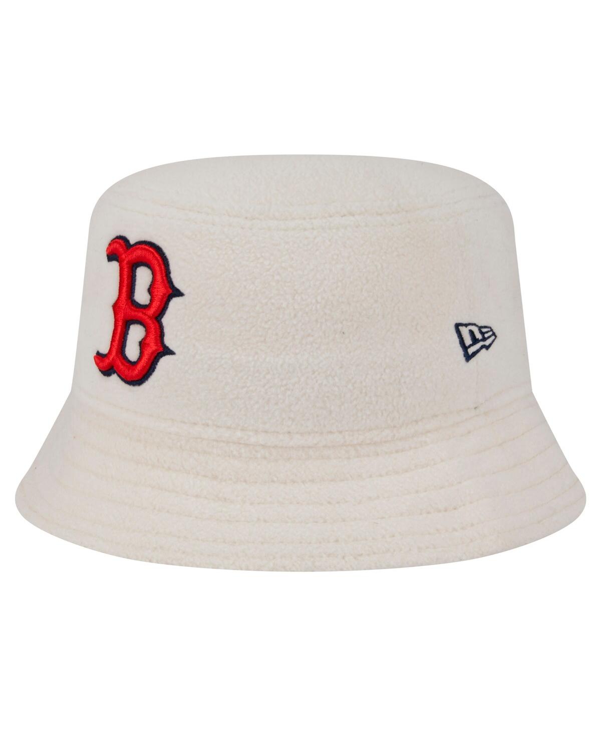 New Era Women's White Boston Red Sox Chrome Cozy Bucket Hat In White