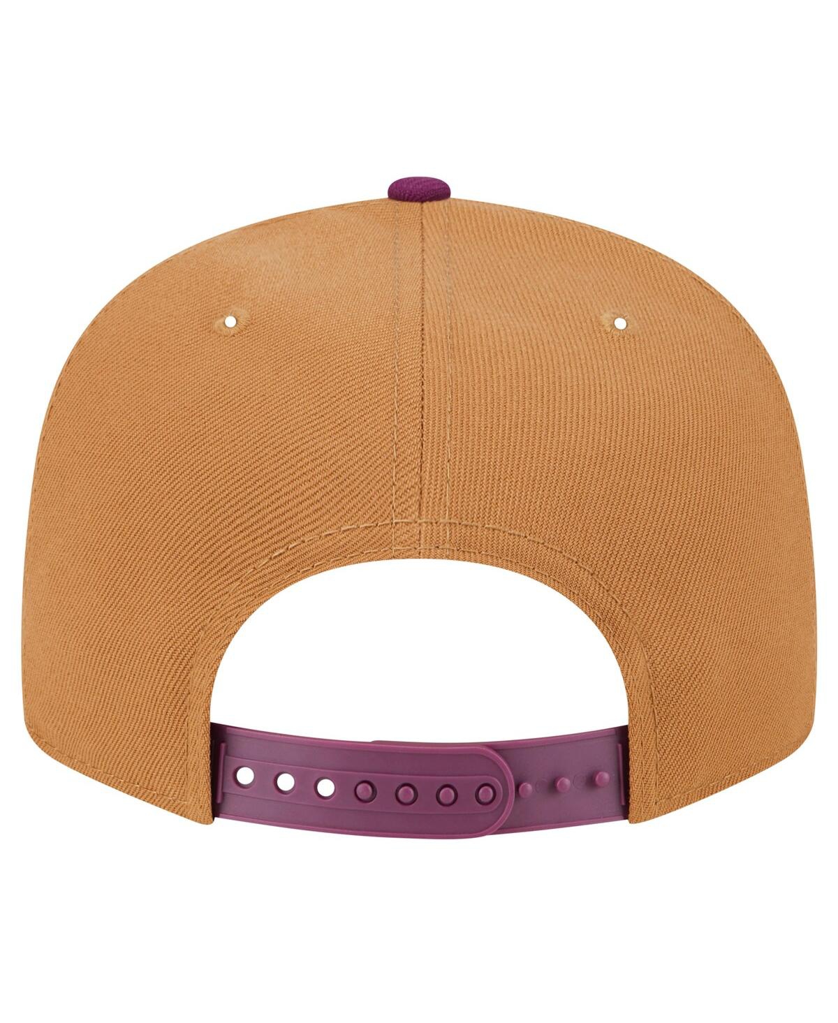 NEW ERA MEN'S BROWN/PURPLE HOUSTON ASTROS COLOR PACK TWO-TONE 9FIFTY SNAPBACK HAT 