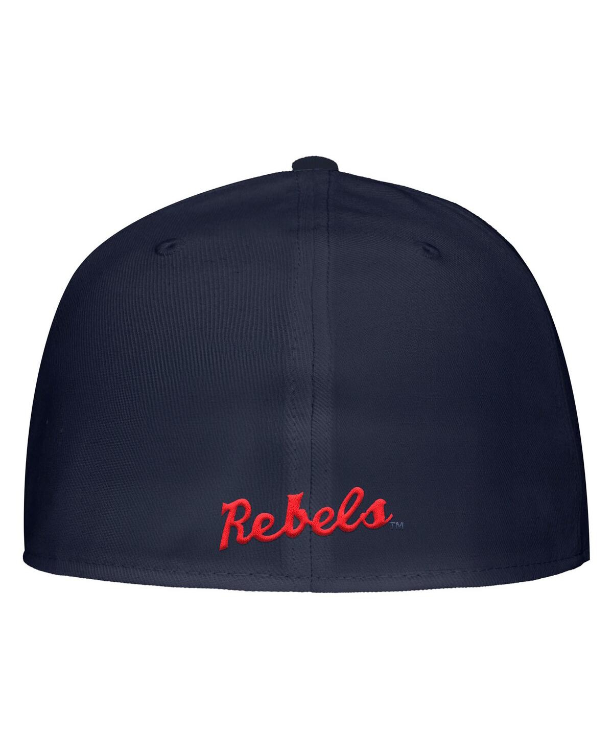 Nike Men's Navy Ole Miss Rebels On-field Baseball Performance Fitted Hat In Navy