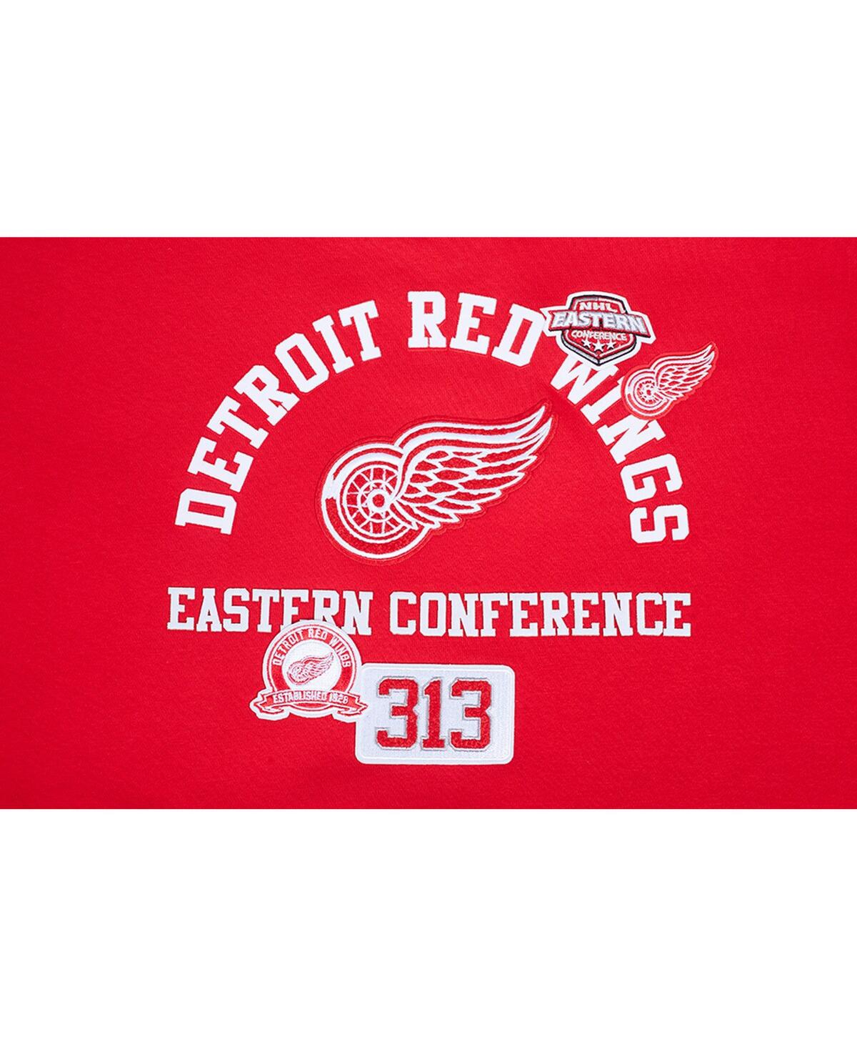 Shop Pro Standard Women's Red Detroit Red Wings Area Code Cropped Pullover Sweatshirt