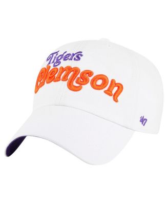 '47 Brand - Women's White Clemson Tigers Pensacola Clean Up Adjustable Hat