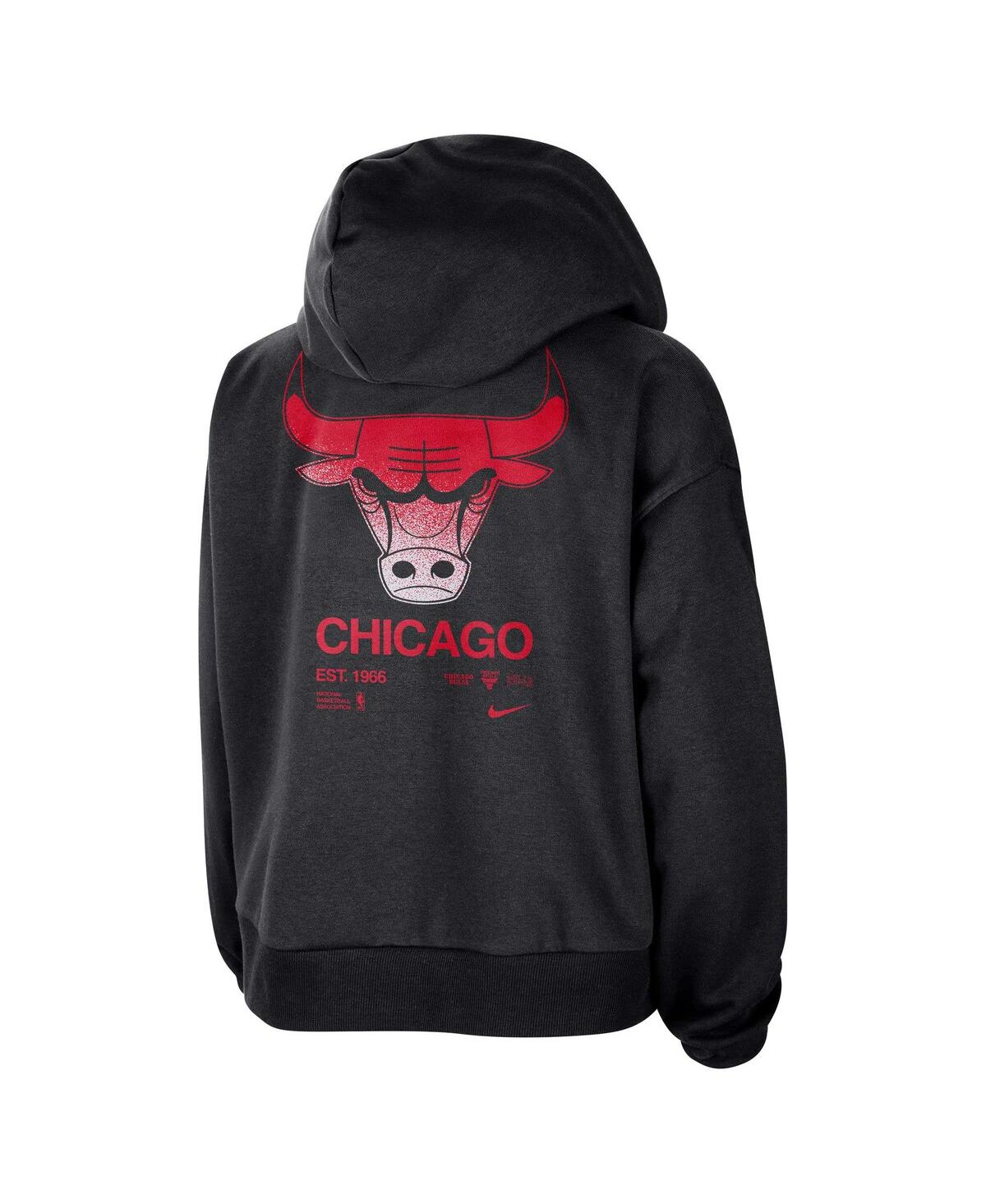 Nike Women's Black Chicago Bulls Courtside Standard Issue Performance Pullover Hoodie In Black