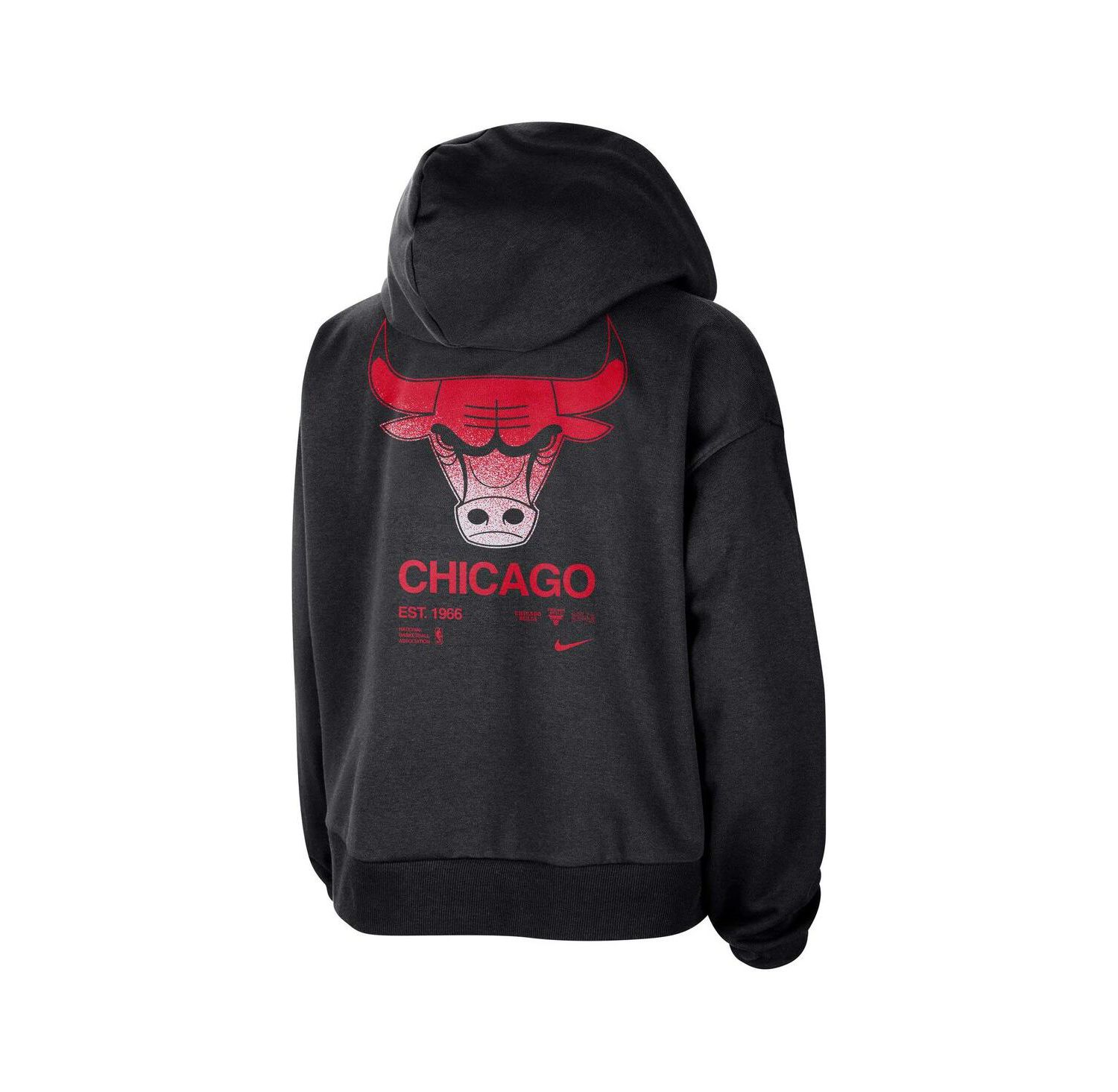 Women's Black Chicago Bulls Courtside Standard Issue Performance Pullover Hoodie
