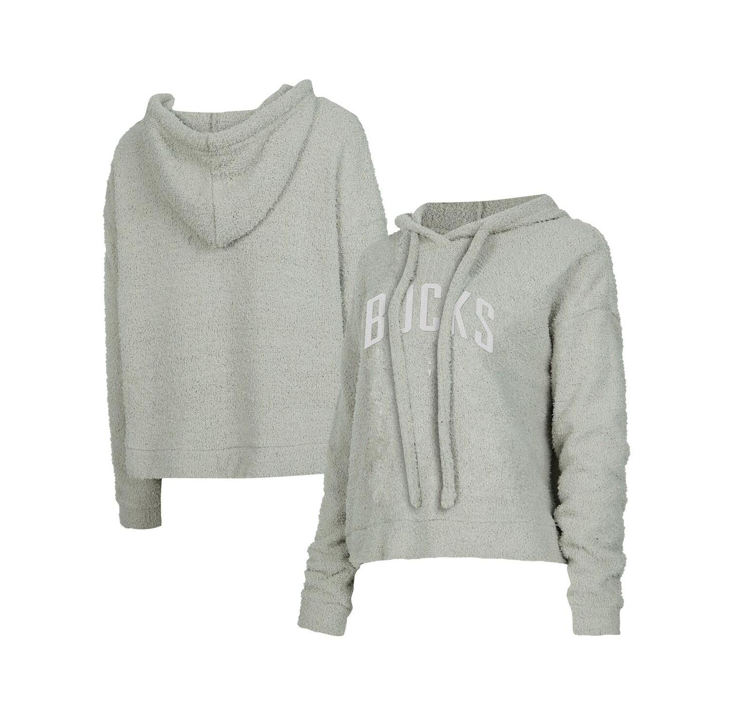 Women's Gray Milwaukee Bucks Ventura Comfy Pullover Hoodie