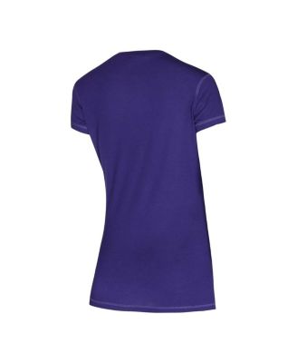 Women's Purple Washington Huskies Vector T-Shirt and Flannel Pants Sleep Set