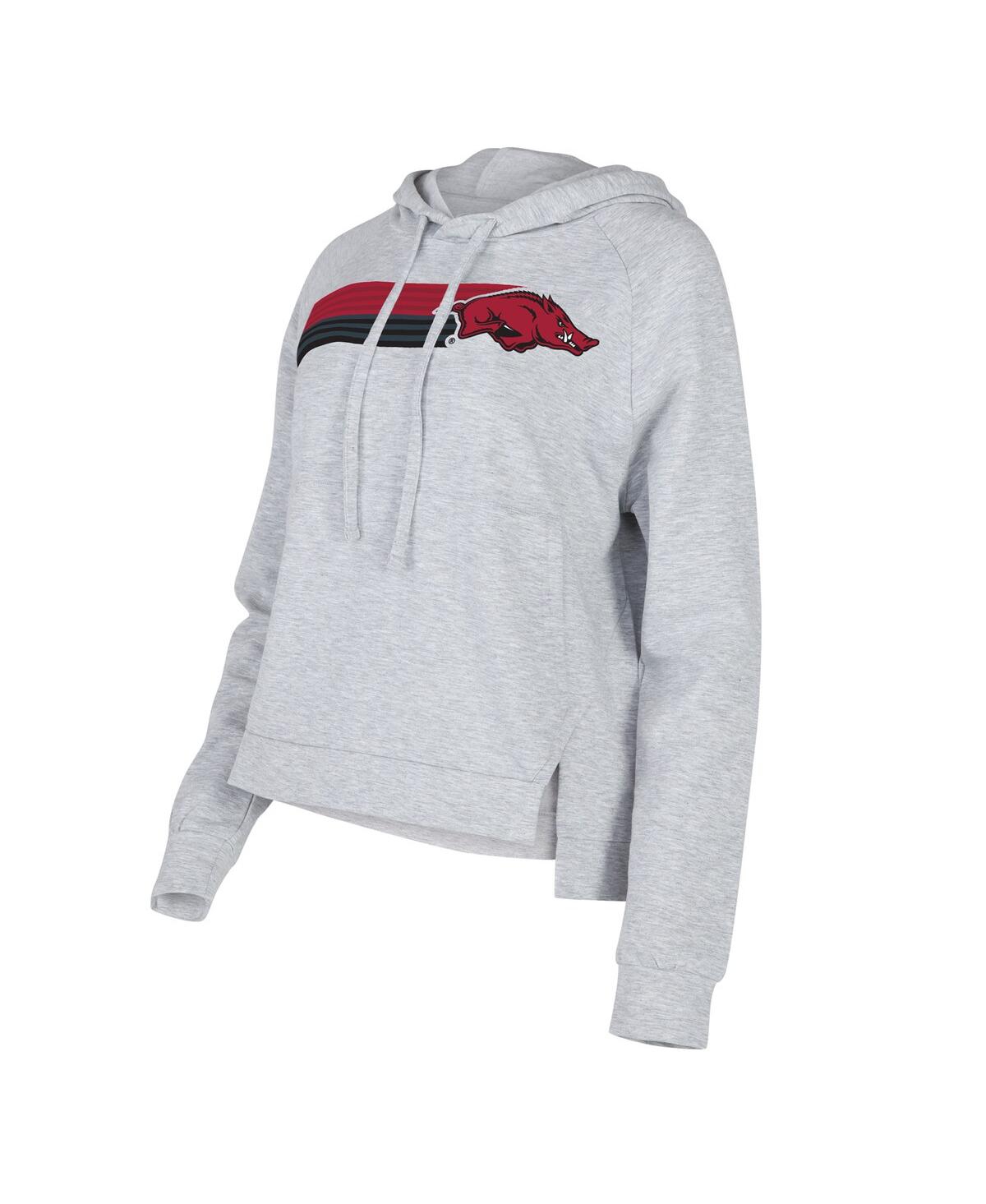 Women's Gray Arkansas Razorbacks CedarÂ Tri-Blend Raglan Pullover Hoodie - Gray