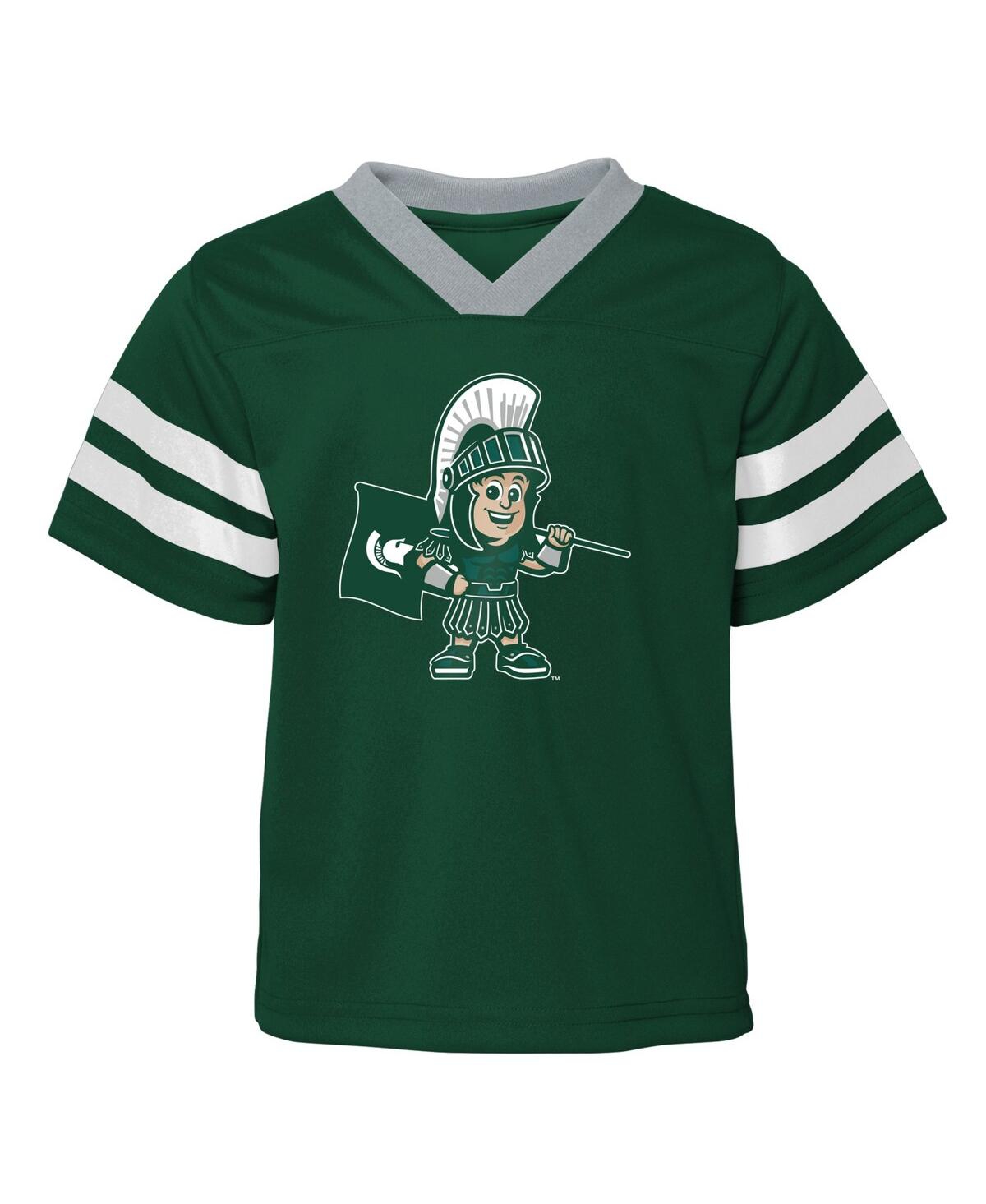 Outerstuff Preschool 2-piece Green Michigan State Spartans Two-piece Red Zone Jersey And Pants Set In Green