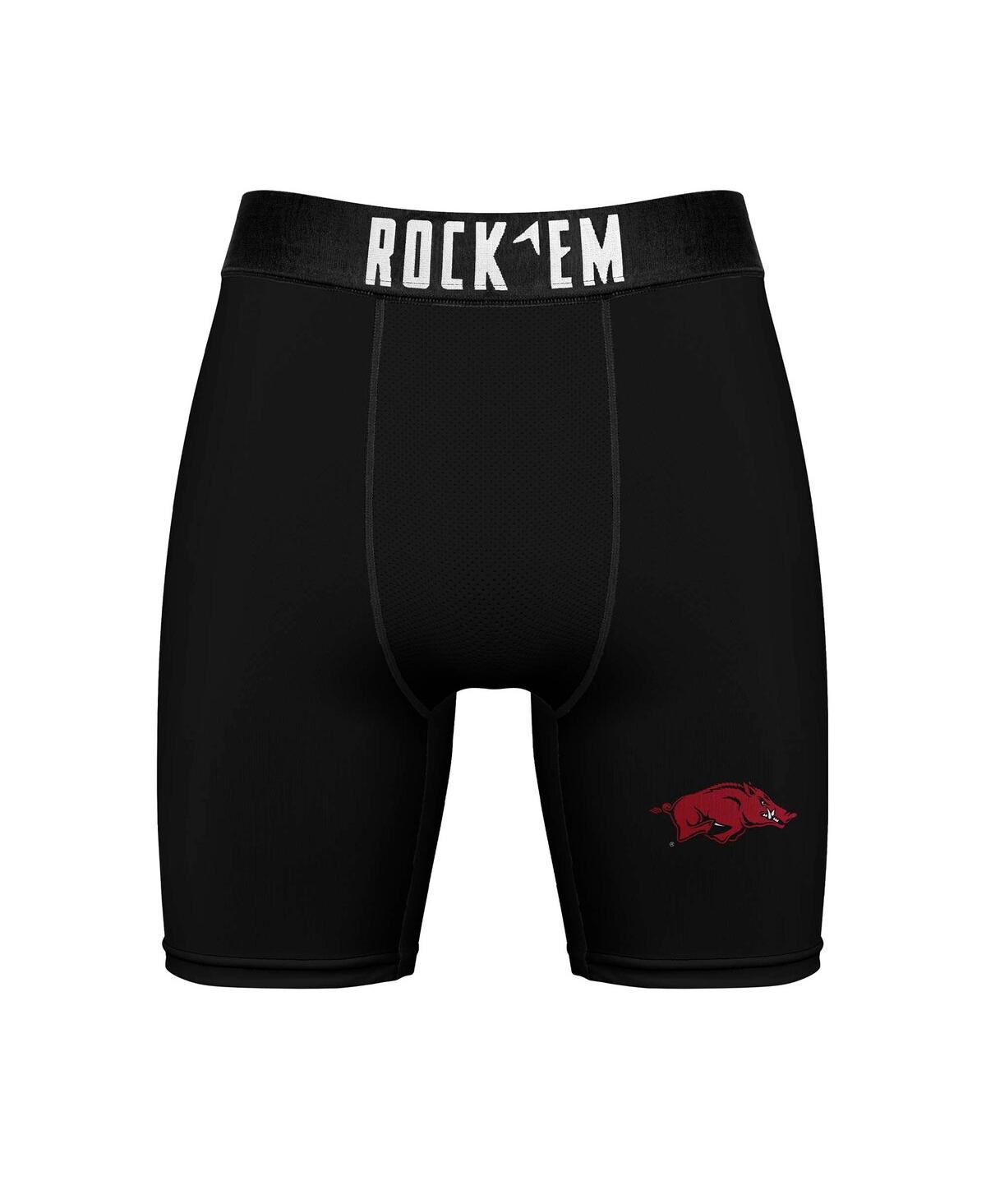 Rock 'em Socks Men's Arkansas Razorbacks Primary Crew Socks And Boxer Briefs In No Color