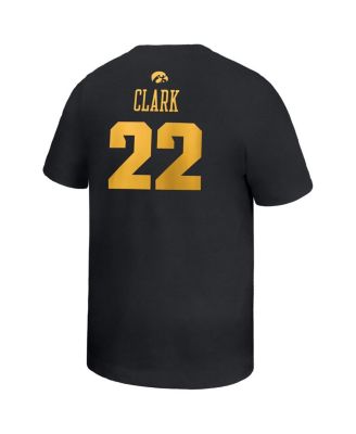 Big Boys and Girls Caitlin Clark Black Iowa Hawkeyes Retired Player Name Number Core T-Shirt