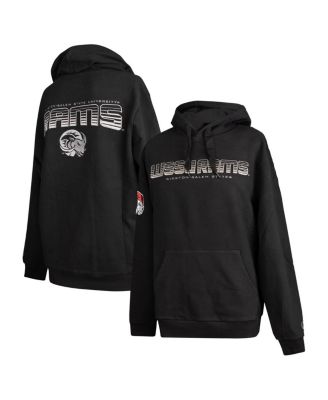 FISLL - Men's  Black Winston-Salem State Rams Puff Print Sliced Pullover Hoodie