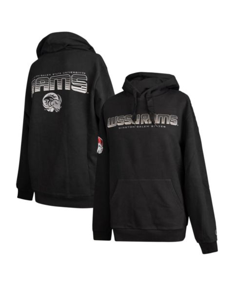 Мужское худи FISLL Black Winston-Salem State Rams Puff Print Sliced Pullover