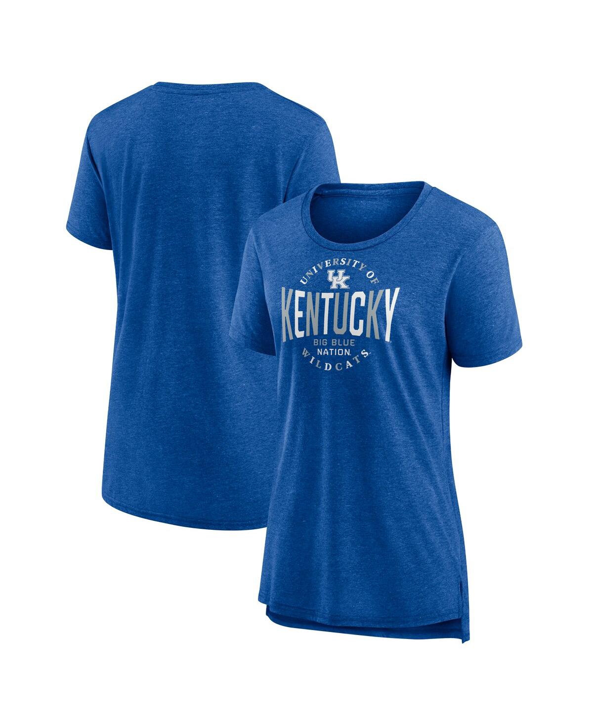 Fanatics Women's Royal Kentucky Wildcats True Classics Break It Down Tri-blend T-shirt In Royal
