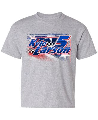 Big Boys and Girls Heather Gray Kyle Larson T-Shirt