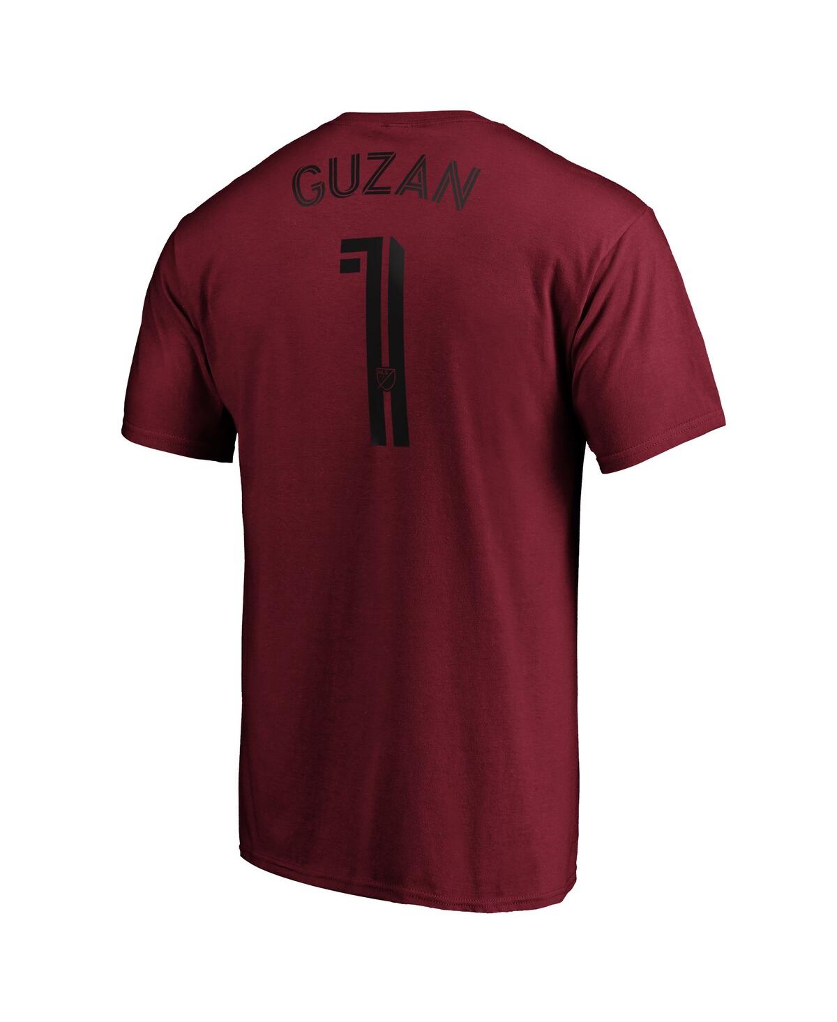 Fanatics Mto Label Men's Brad Guzan Red Atlanta United Fc Authentic Stack Player Name Number T-shirt In Red