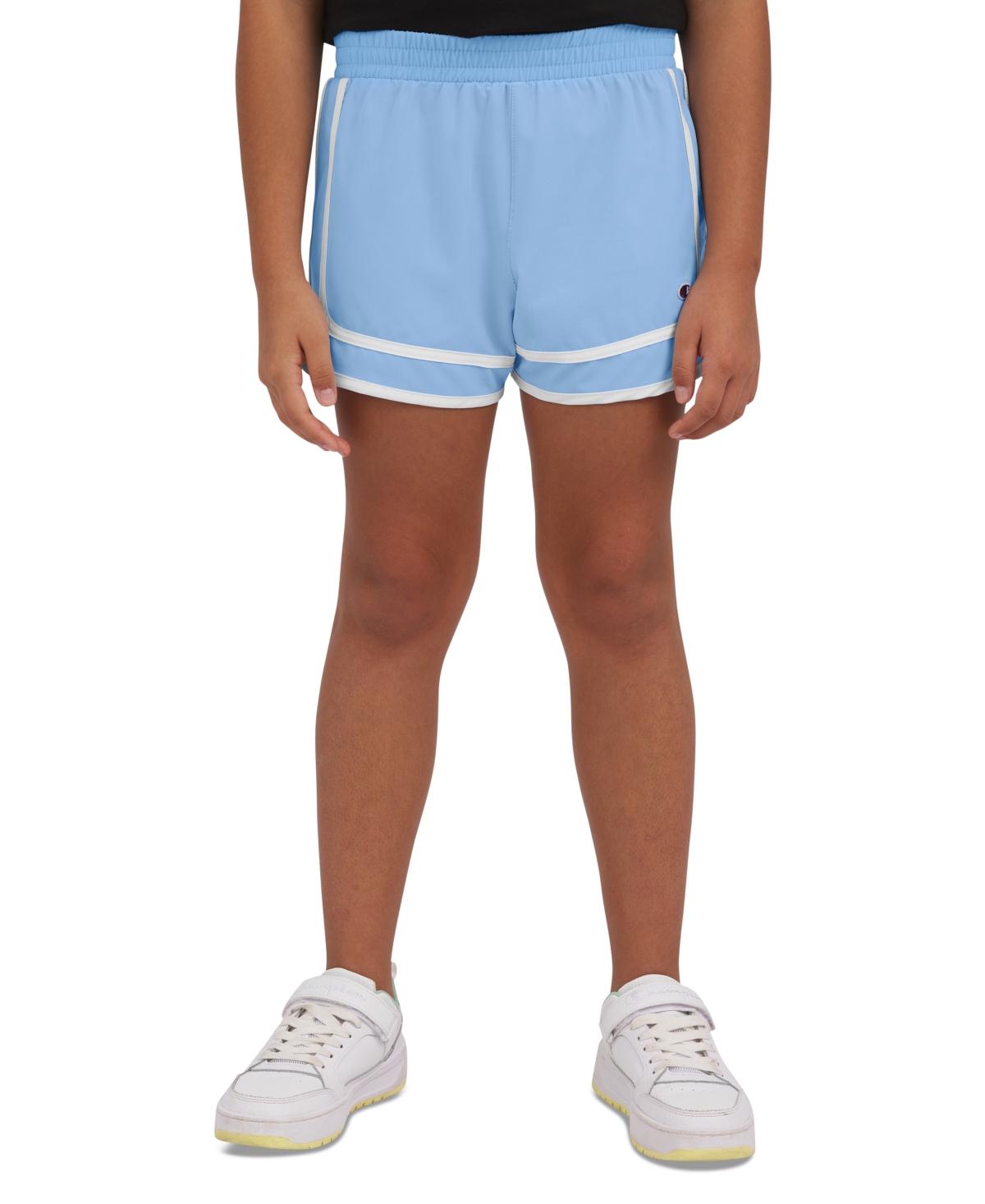 Shop Champion Big Girls Varsity Shorts In Blue