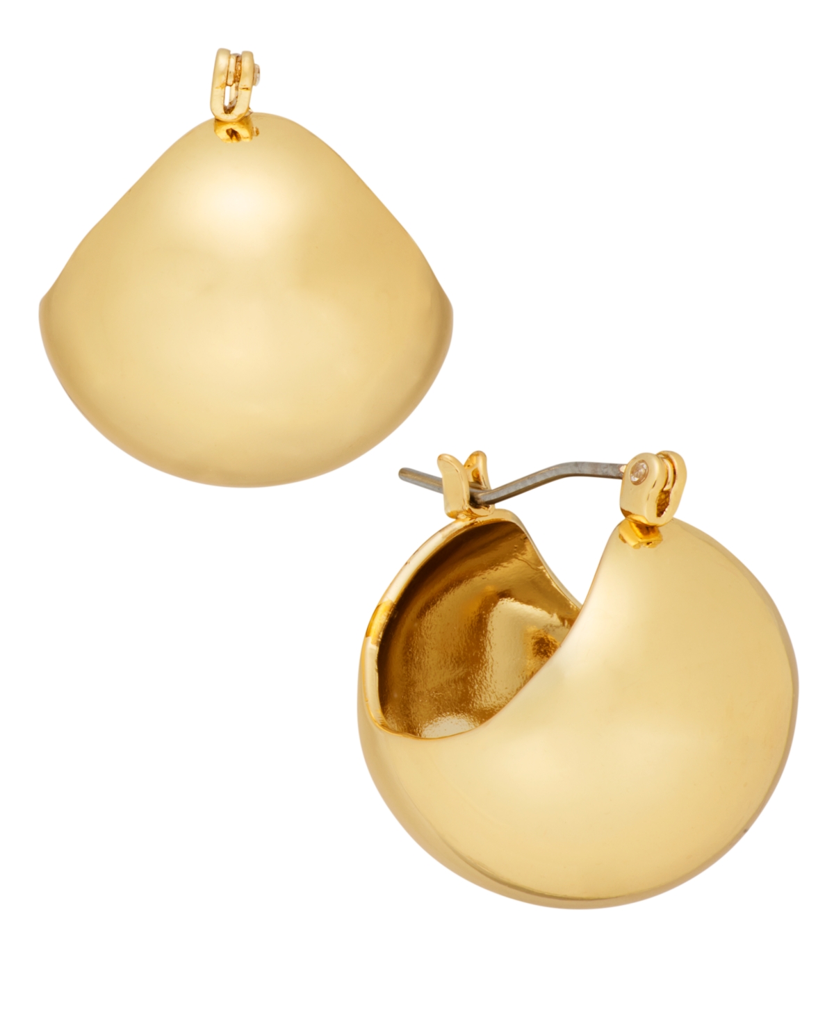 Gold-Tone Small Puffy Huggie Hoop Earrings, 0.77", Exclusively at Macy's - Gold