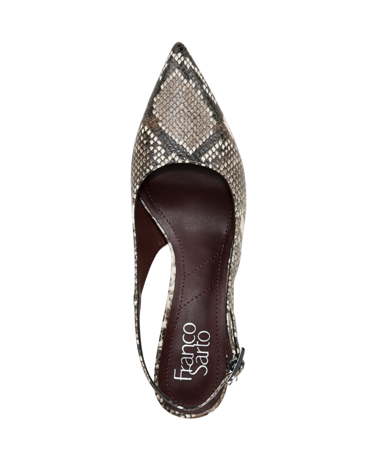 Franco Sarto Kate Slingback Pump In Roccia Snake Faux Leather