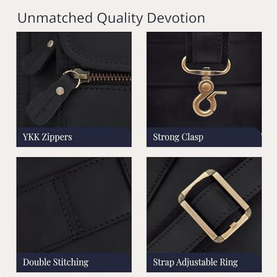 Large Leather Briefcase - Large Capacity & Elegant - Perfect for Daily Usage