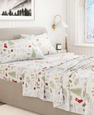 Ultra-Soft Turkish Cotton Flannel Holiday Print Sheet Set