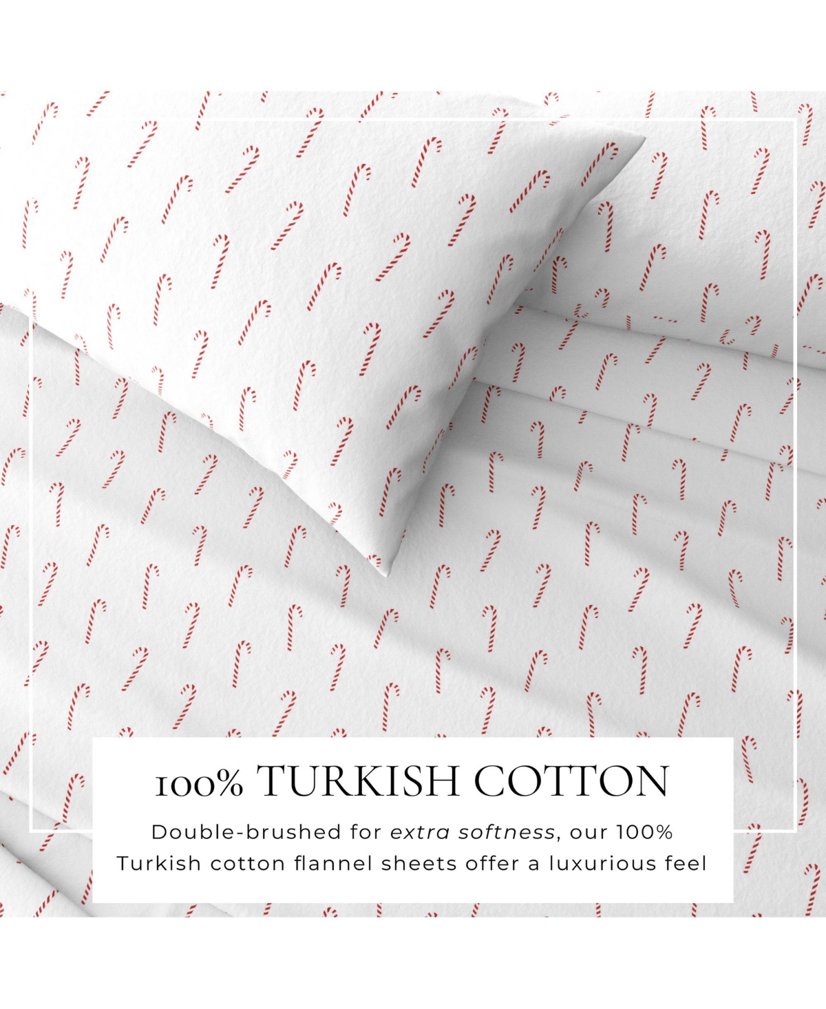 Linery & Co. Ultra-Soft Turkish Cotton Flannel Holiday Print Sheet Set
