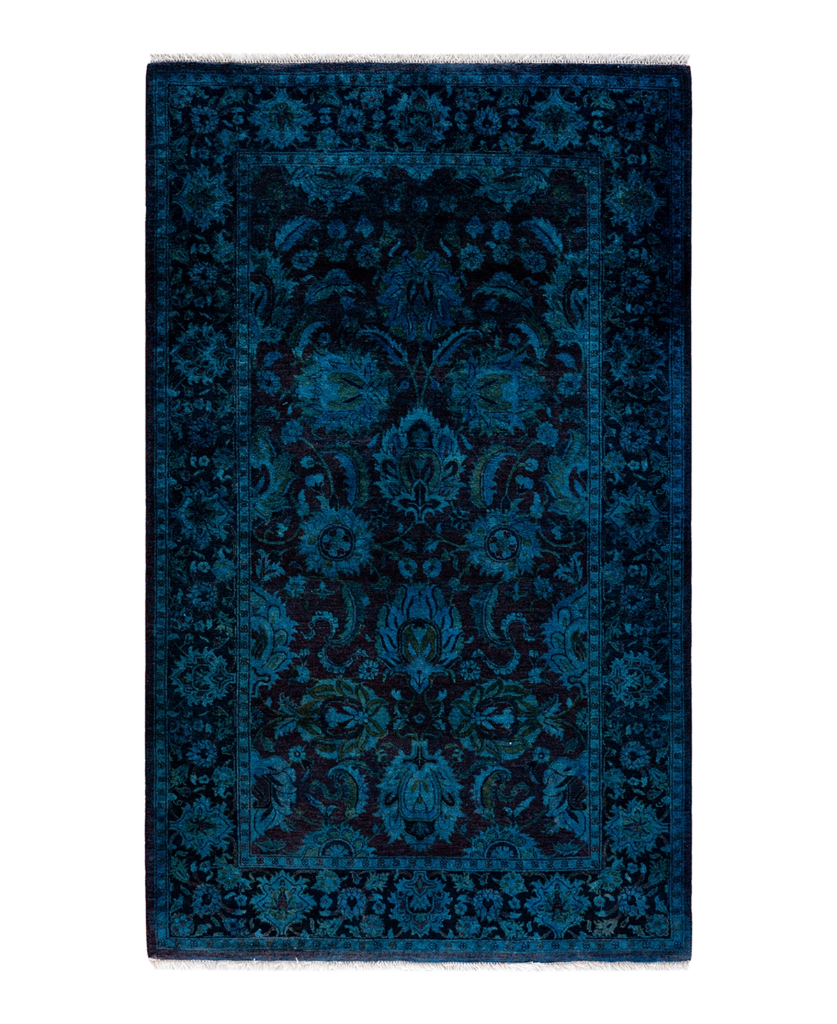 Adorn Hand Woven Rugs Fine Vibrance M1130 3'2''x5'2'' Area Rug - Black