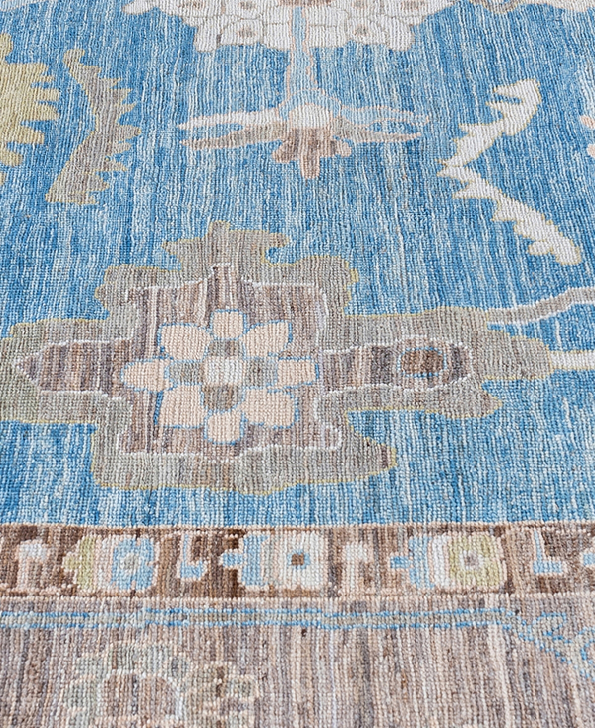 Adorn Hand Woven Rugs Colorful Oushak M1945 10'x13'10'' Area Rug In Light Blue