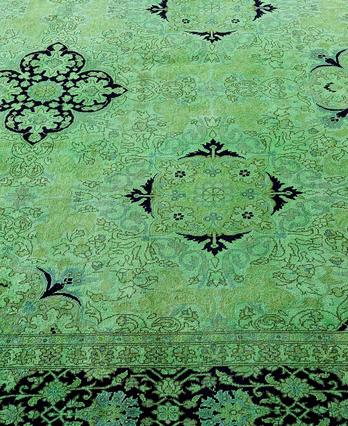 Adorn Hand Woven Rugs Fine Vibrance M1230 Rug Collection In Green