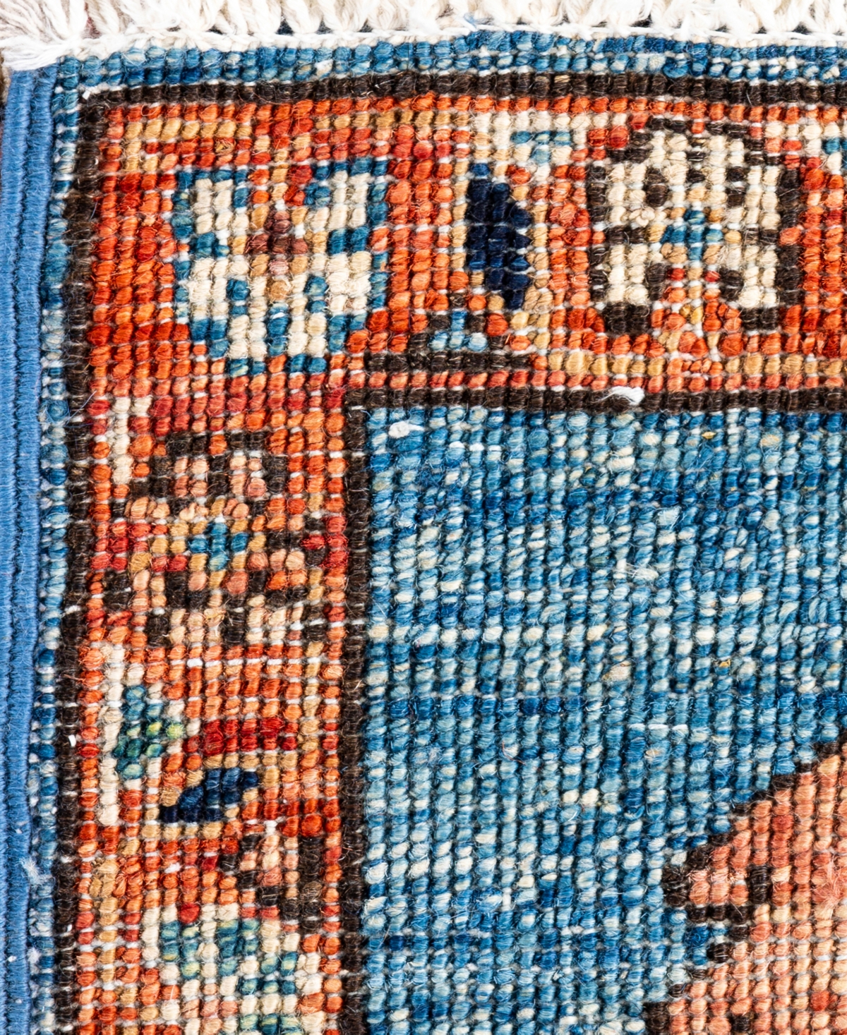 Adorn Hand Woven Rugs Serapi M1945 3'3''x5' Area Rug In Light Blue