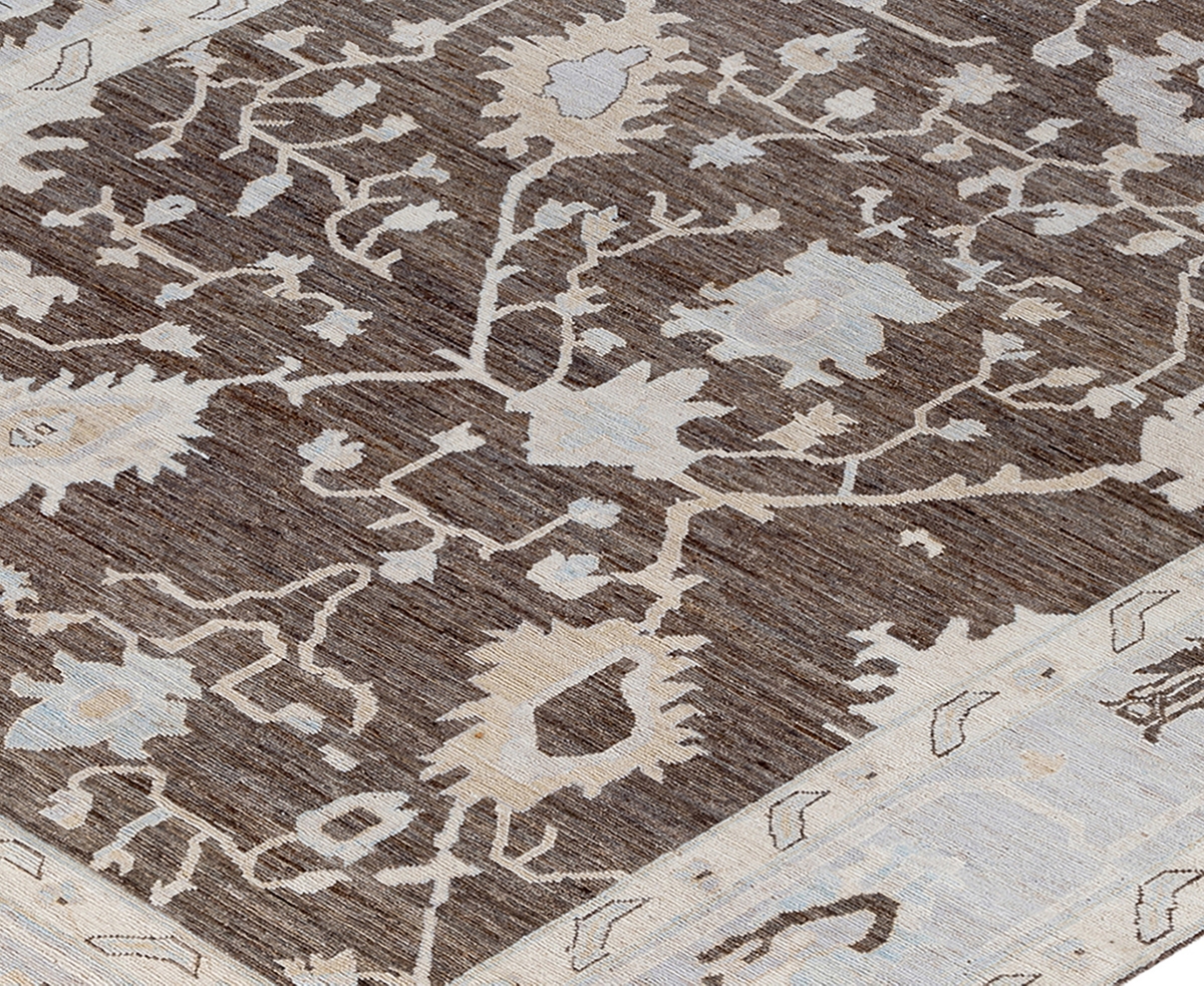 Adorn Hand Woven Rugs Colorful Oushak M1945 8'8''x11'10'' Area Rug In Brown