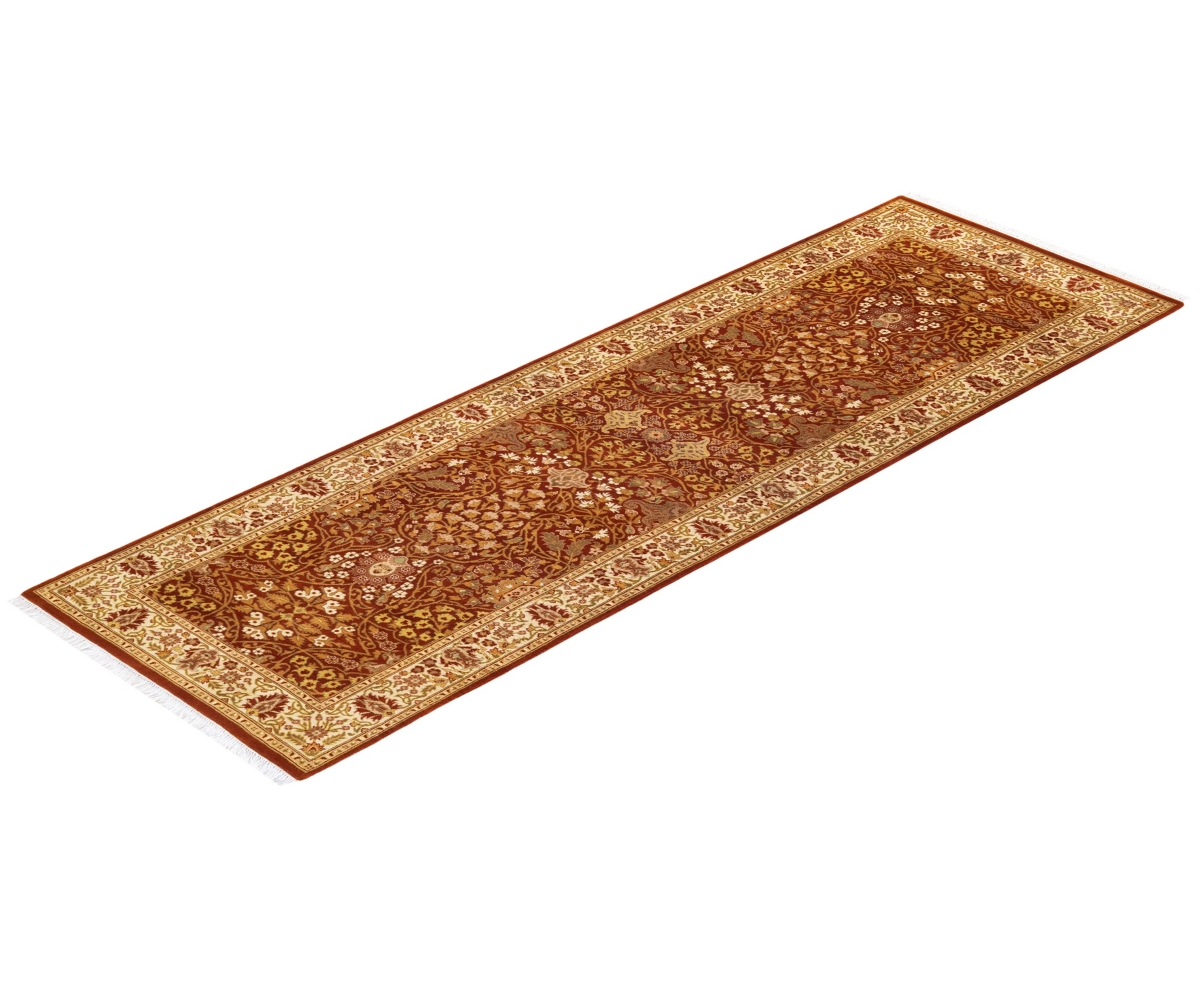 Adorn Hand Woven Rugs Mogul M1436 2'8''x8'3'' Runner Area Rug In Orange