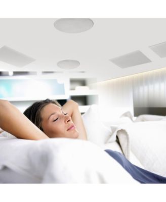 PDIC66 6.5" In-Wall/In-Ceiling 2-Way Stereo Speakers - Flush Mount, 200W, White, Pair