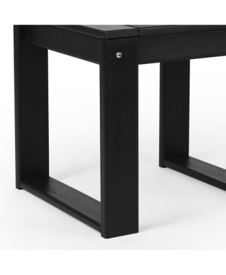 Modern Outdoor HDPE Rectangle Patio Side Table