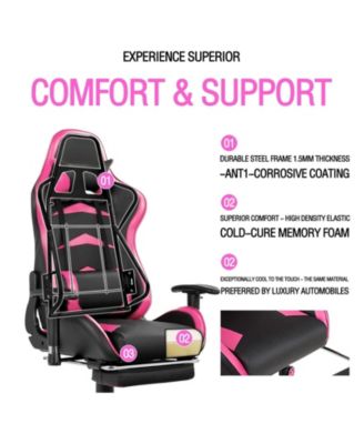 Massage Gaming Chair with Footrest
