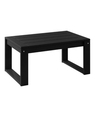 5-Piece Modern HDPE Outdoor Patio Furniture Sofa Conversation Set with Coffee Table