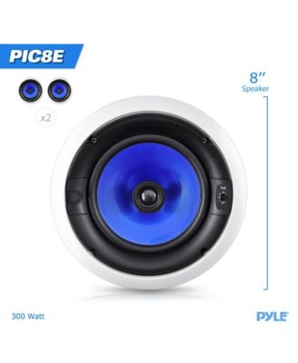 PIC8E 8" In-Wall/In-Ceiling Dual 2-Way Stereo Speakers - 300W, Pair